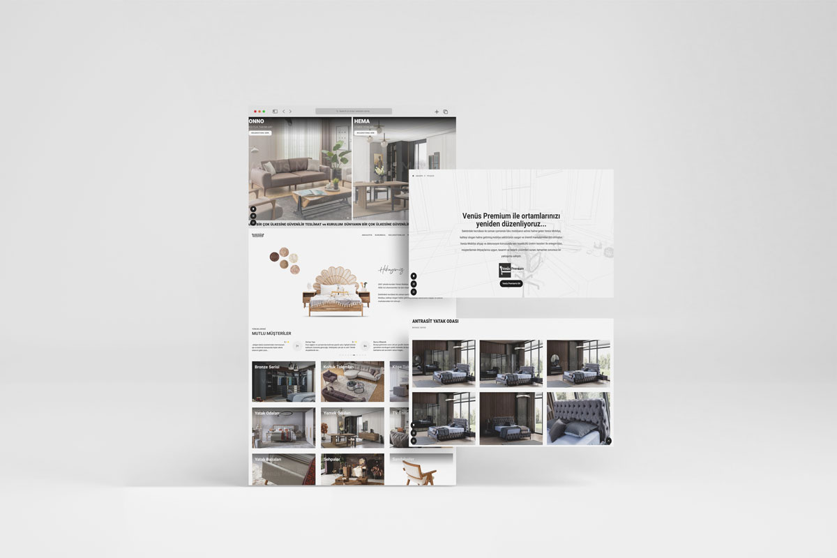 Venüs Mobilya Website Completed – Serving All Turkey